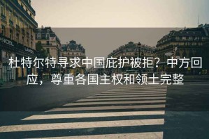 杜特爾特尋求中國庇護被拒？中方回應，尊重各國主權和領土完整