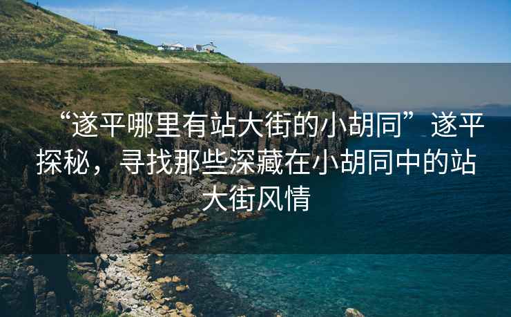 “遂平哪里有站大街的小胡同”遂平探秘，尋找那些深藏在小胡同中的站大街風情