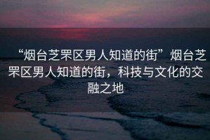 “煙臺芝罘區(qū)男人知道的街”煙臺芝罘區(qū)男人知道的街，科技與文化的交融之地