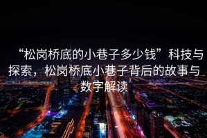 “松崗橋底的小巷子多少錢”科技與探索，松崗橋底小巷子背后的故事與數字解讀