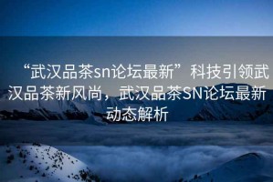 “武漢品茶sn論壇最新”科技引領(lǐng)武漢品茶新風(fēng)尚，武漢品茶SN論壇最新動態(tài)解析