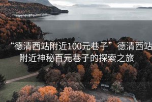 “德清西站附近100元巷子”德清西站附近神秘百元巷子的探索之旅