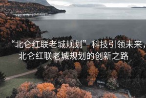 “北侖紅聯老城規劃”科技引領未來，北侖紅聯老城規劃的創新之路