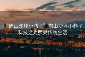 “鶴山沙坪小巷子”鶴山沙坪小巷子，科技之光照亮傳統生活