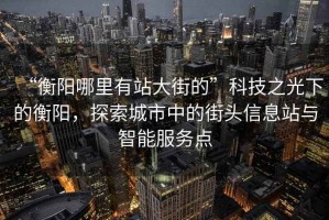 “衡陽哪里有站大街的”科技之光下的衡陽，探索城市中的街頭信息站與智能服務(wù)點(diǎn)