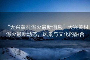 “大興黃村瀉火最新消息”大興黃村瀉火最新動態，風景與文化的融合