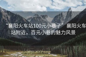 “襄陽火車站100元小巷子”襄陽火車站附近，百元小巷的魅力風景
