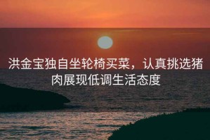 洪金寶獨自坐輪椅買菜，認真挑選豬肉展現低調生活態度