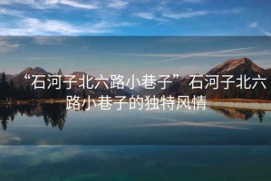 “石河子北六路小巷子”石河子北六路小巷子的獨特風情