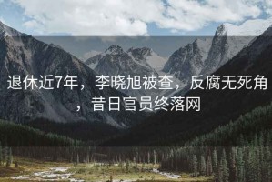 退休近7年，李曉旭被查，反腐無死角，昔日官員終落網