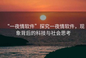 “一夜情軟件”探究一夜情軟件，現象背后的科技與社會思考