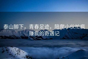 泰山腳下，青春足跡，陪爬小伙忙瘋賺瘋的奇遇記