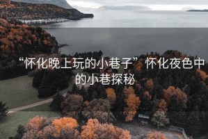 “懷化晚上玩的小巷子”懷化夜色中的小巷探秘