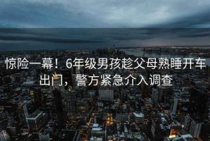 驚險一幕！6年級男孩趁父母熟睡開車出門，警方緊急介入調查