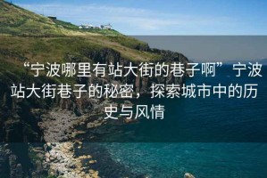 “寧波哪里有站大街的巷子啊”寧波站大街巷子的秘密，探索城市中的歷史與風情