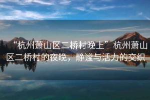 “杭州蕭山區二橋村晚上”杭州蕭山區二橋村的夜晚，靜謐與活力的交織