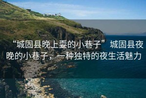 “城固縣晚上耍的小巷子”城固縣夜晚的小巷子，一種獨特的夜生活魅力