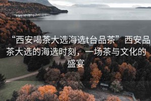 “西安喝茶大選海選t臺品茶”西安品茶大選的海選時刻，一場茶與文化的盛宴