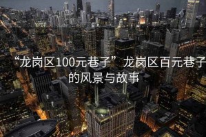 “龍崗區100元巷子”龍崗區百元巷子的風景與故事