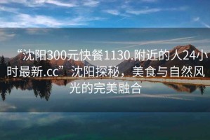 “沈陽(yáng)300元快餐1130.附近的人24小時(shí)最新.cc”沈陽(yáng)探秘，美食與自然風(fēng)光的完美融合