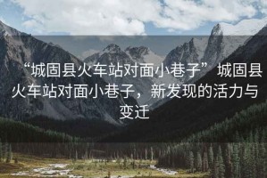 “城固縣火車站對面小巷子”城固縣火車站對面小巷子，新發現的活力與變遷