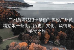 “廣州黃埔姑娘一條街”揭秘廣州黃埔姑娘一條街，歷史、文化、風情與美食之旅