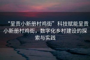 “呈貢小新冊村雞街”科技賦能呈貢小新冊村雞街，數(shù)字化鄉(xiāng)村建設(shè)的探索與實踐