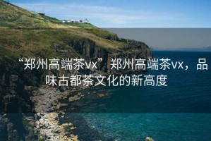 “鄭州高端茶vx”鄭州高端茶vx，品味古都茶文化的新高度