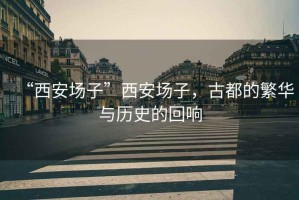 “西安場子”西安場子，古都的繁華與歷史的回響