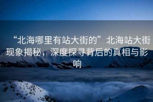 “北海哪里有站大街的”北海站大街現(xiàn)象揭秘，深度探尋背后的真相與影響
