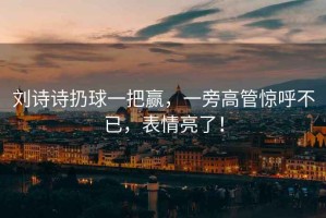 劉詩詩扔球一把贏，一旁高管驚呼不已，表情亮了！