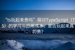 “ts玩起來貴嗎”探討TypeScript（TS）的學習與應用成本，是否玩起來真的貴？