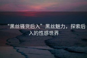 “黑絲騷貨后入”黑絲魅力，探索后入的性感世界