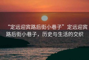 “定遠迎賓路后街小巷子”定遠迎賓路后街小巷子，歷史與生活的交織