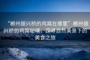 “郴州振興橋的雞窩在哪里”郴州振興橋的雞窩秘境，探尋自然美景下的美食之旅