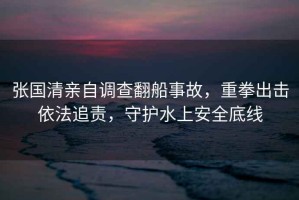 張國清親自調查翻船事故，重拳出擊依法追責，守護水上安全底線