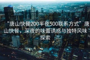 “唐山快餐200半夜500聯系方式”唐山快餐，深夜的味蕾誘惑與獨特風味探索