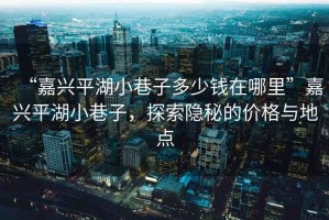 “嘉興平湖小巷子多少錢在哪里”嘉興平湖小巷子，探索隱秘的價格與地點