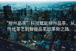 “柳州品茶”科技賦能柳州品茶，從傳統茶藝到智能品茗的革新之路