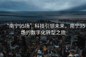“南寧95場”科技引領未來，南寧95場的數字化轉型之旅