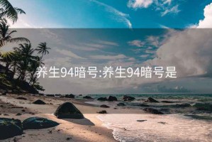 養生94暗號:養生94暗號是