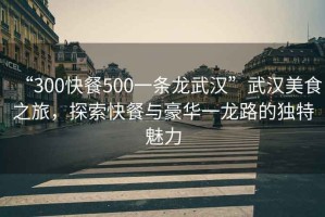 “300快餐500一條龍武漢”武漢美食之旅，探索快餐與豪華一龍路的獨特魅力