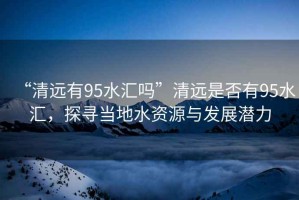 “清遠有95水匯嗎”清遠是否有95水匯，探尋當地水資源與發展潛力