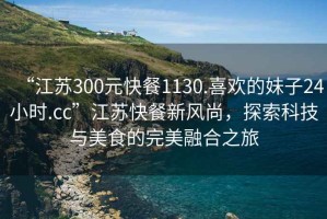 “江蘇300元快餐1130.喜歡的妹子24小時.cc”江蘇快餐新風尚，探索科技與美食的完美融合之旅
