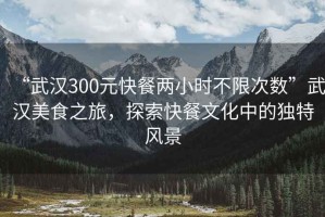“武漢300元快餐兩小時(shí)不限次數(shù)”武漢美食之旅，探索快餐文化中的獨(dú)特風(fēng)景