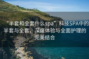 “半套和全套什么spa”科技SPA中的半套與全套，深度體驗與全面護理的完美結合