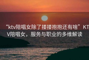 “ktv陪唱女除了摟摟抱抱還有啥”KTV陪唱女，服務(wù)與職業(yè)的多維解讀