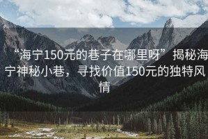 “海寧150元的巷子在哪里呀”揭秘海寧神秘小巷，尋找價值150元的獨特風情