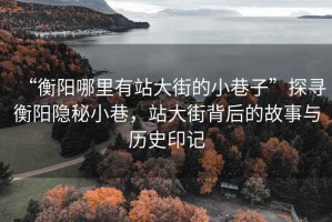 “衡陽哪里有站大街的小巷子”探尋衡陽隱秘小巷，站大街背后的故事與歷史印記