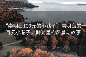 “崇明島100元的小巷子”崇明島的一百元小巷子，時(shí)光里的風(fēng)景與故事